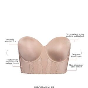 Elegant Strapless Seamless Bra in Nude